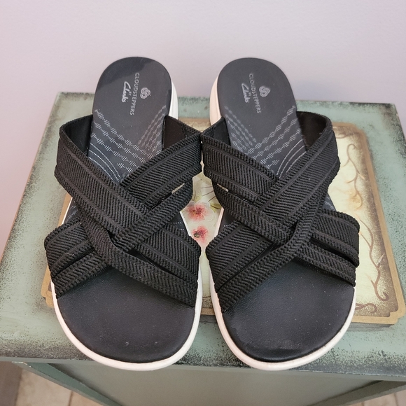 Cloudsteppers by Clarks Shoes - Cloudsteppers By Clarks Black Crisscross Slides Size 7